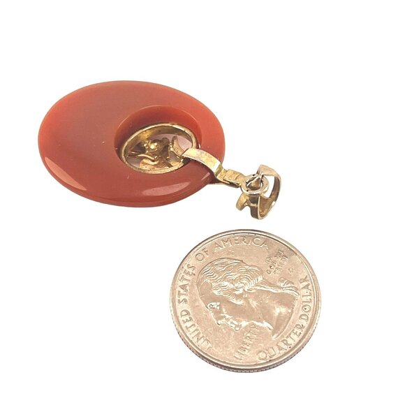 Carnelian Agate Pendant with Opal, Blue and Red Glass Stones - Picture 5 of 5